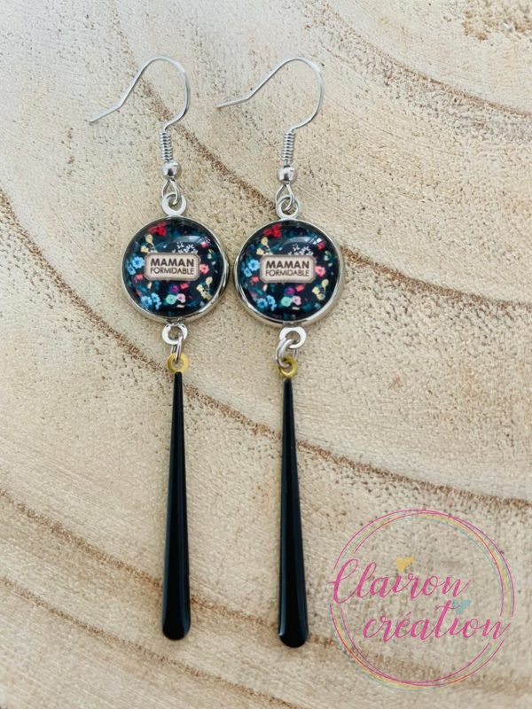Boucles Pendantes Bâtonnets Maman
