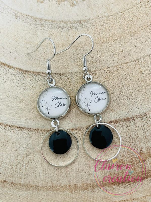 Boucles pendantes Maman Chérie
