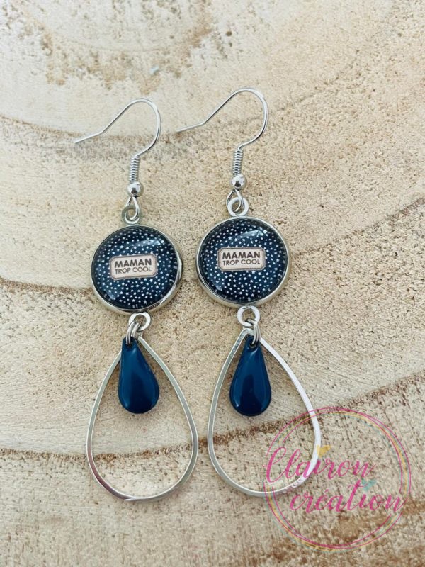 Boucles pendantes Maman Trop Cool
