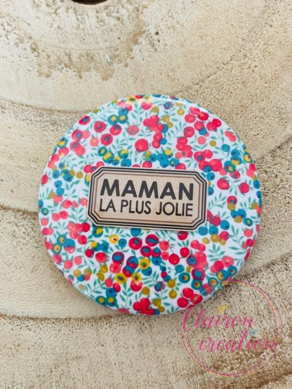 Miroir de poche Maman la plus Jolie