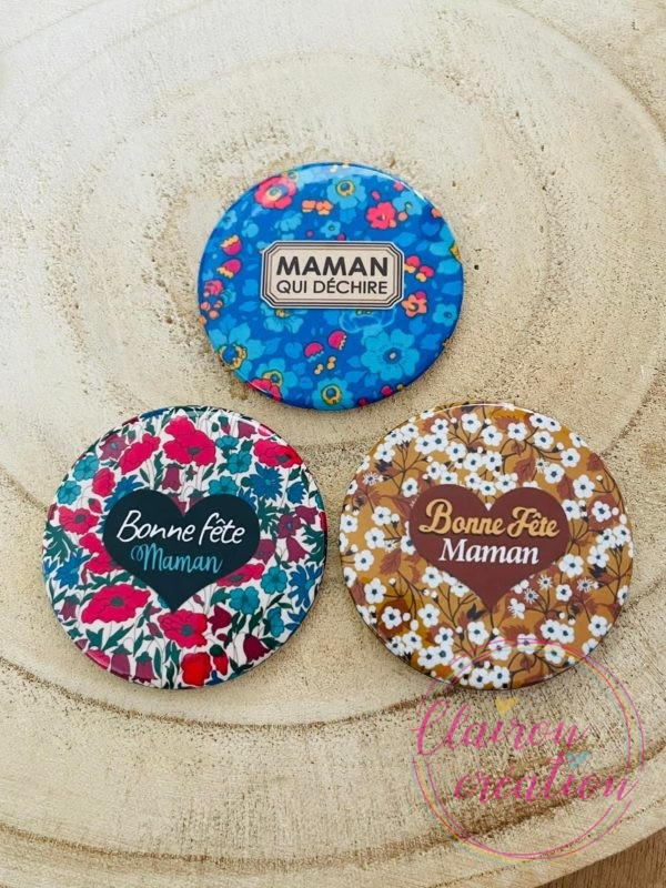 Miroir de poche Maman au choix