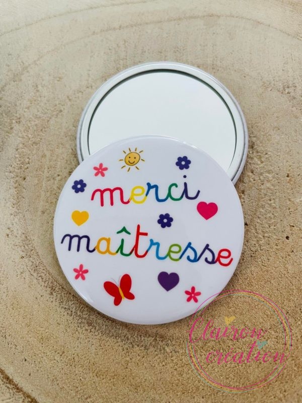Miroir de poche Merci Maîtresse