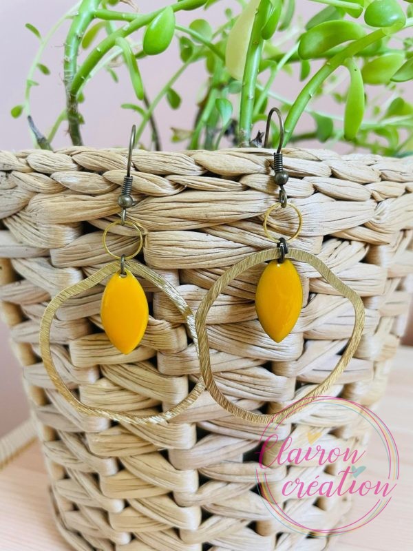 Boucles Romane Moutarde