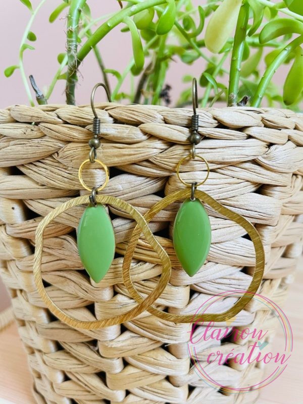 Boucles Romane Vert Pomme