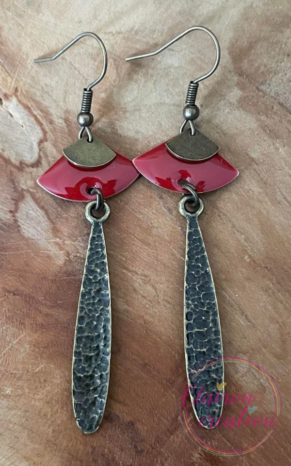 Boucles Albane Rouge