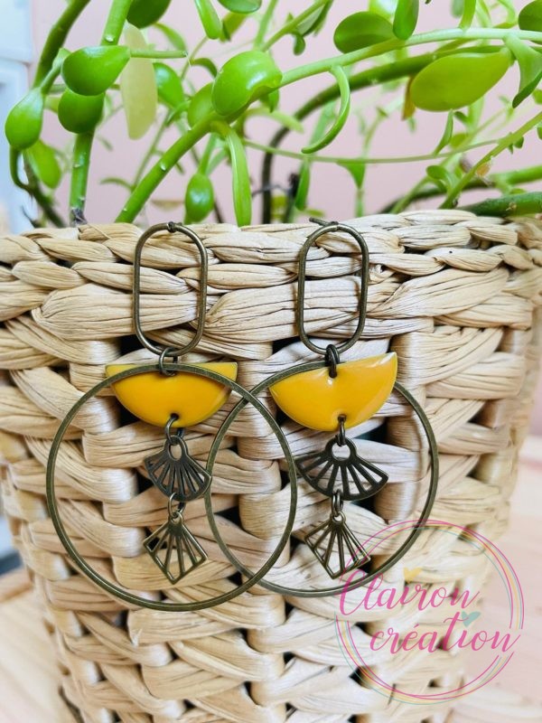 Boucles Manon Moutarde