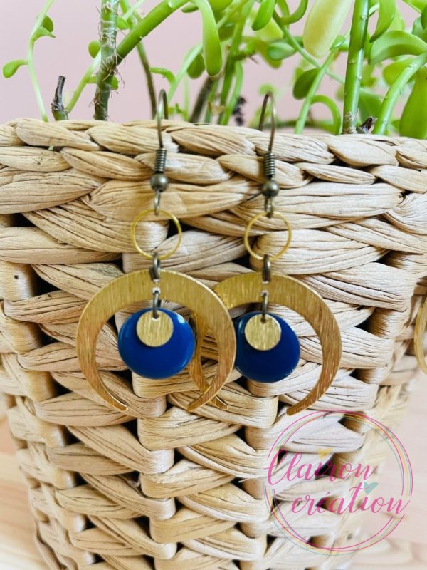 Boucles Elise Bleu Marine