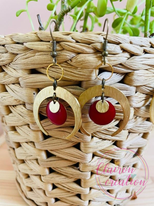 Boucles Elise Rouge