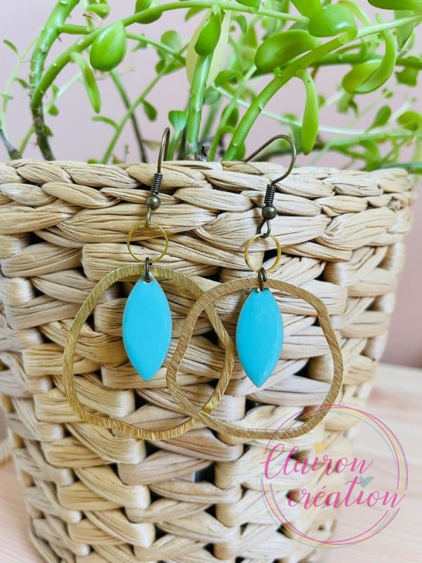 Boucles Romane Bleu Ciel