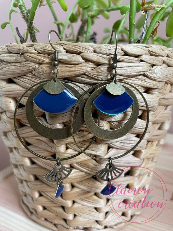 Boucles Camille Bleu Marine