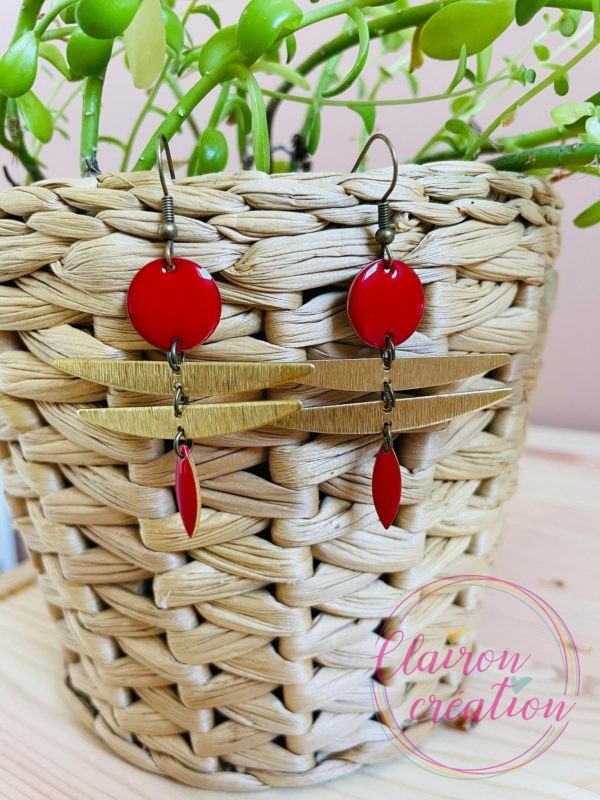 Boucles Moustache Rouge