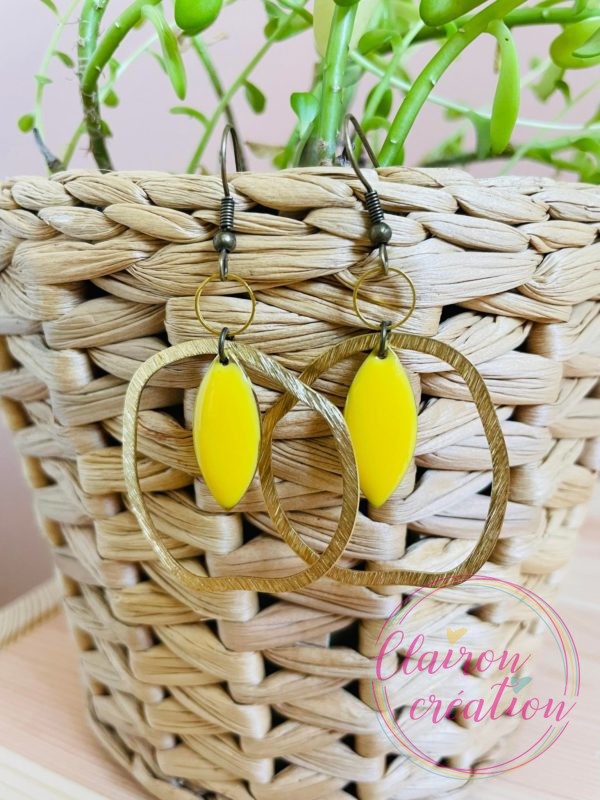 Boucles Romane Jaune