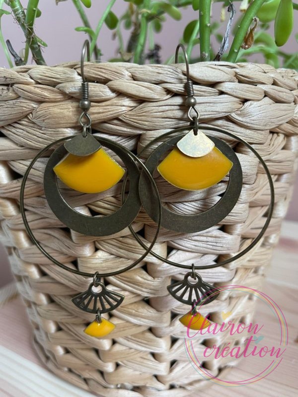 Boucles Camille Moutarde