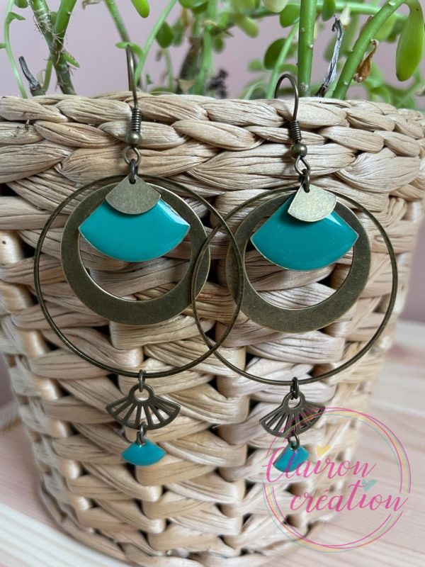 Boucles Camille Bleu Vert