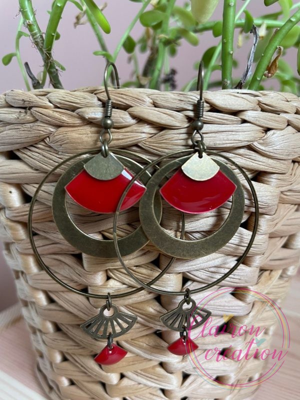 Boucles Camille Rouge