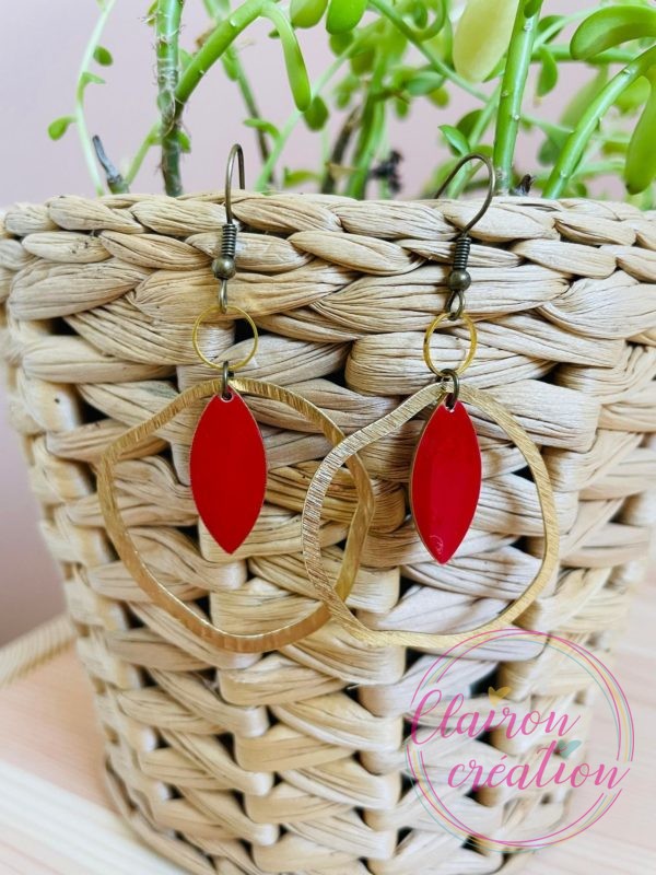Boucles Romane Rouge