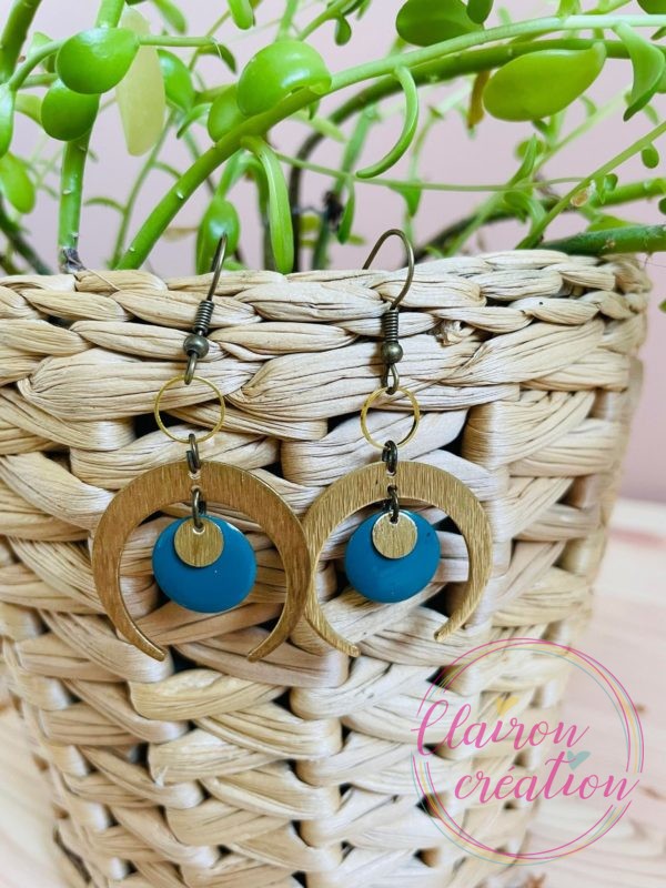 Boucles Elise Bleu Vert