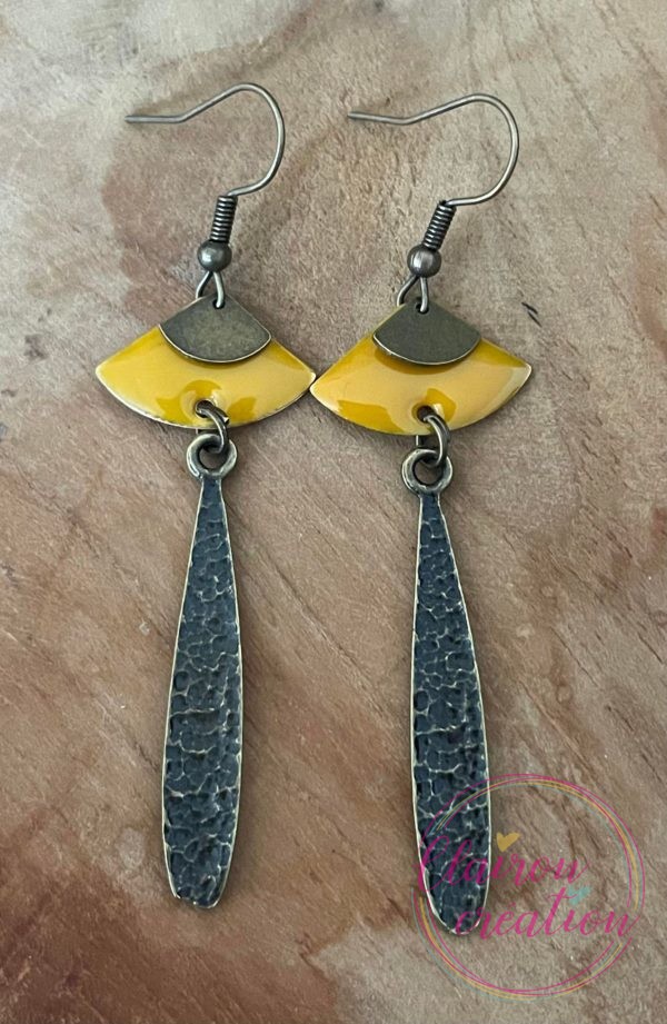 Boucles Albane Moutarde