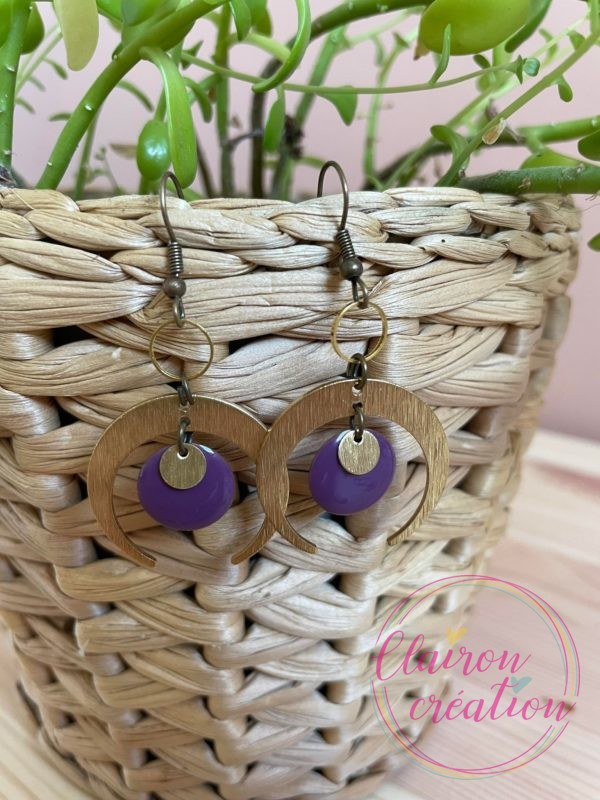 Boucles Elise Violet