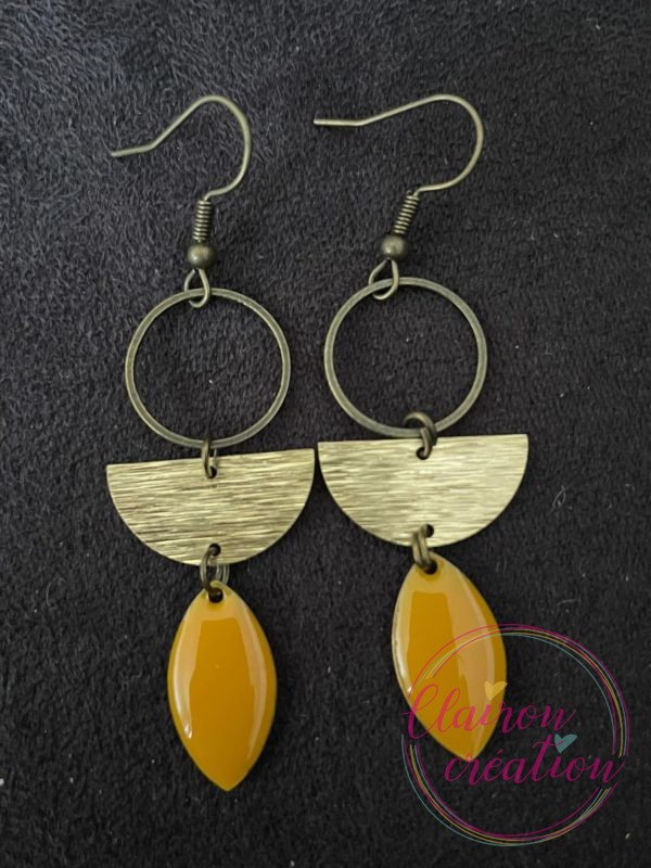 Boucles Aline Moutarde