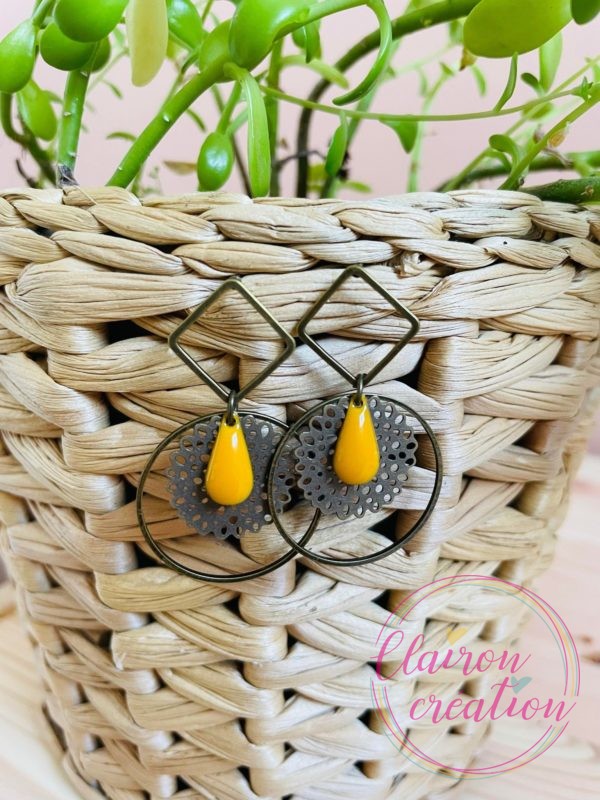 Boucles Lea Moutarde