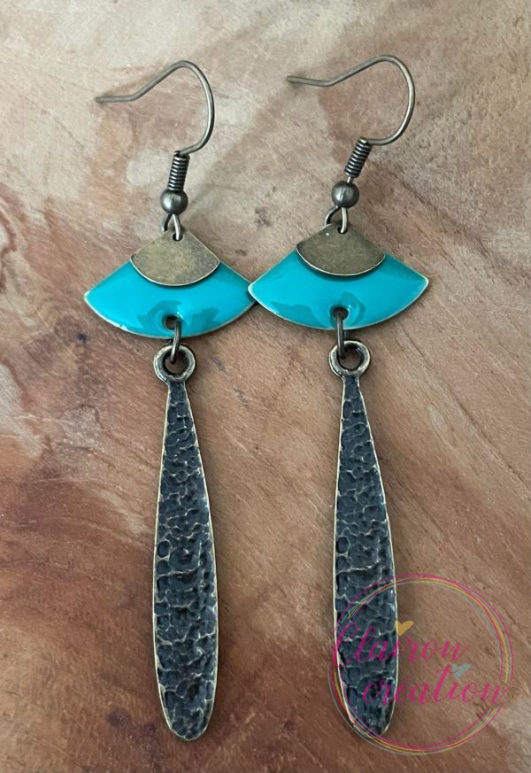 Boucles Albane Bleu vert