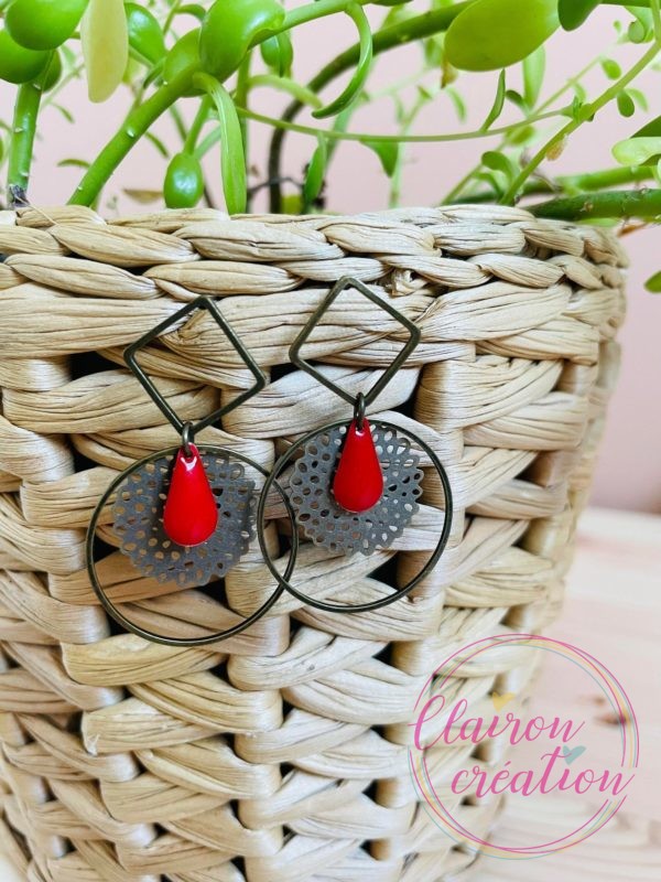Boucles Lea Rouge