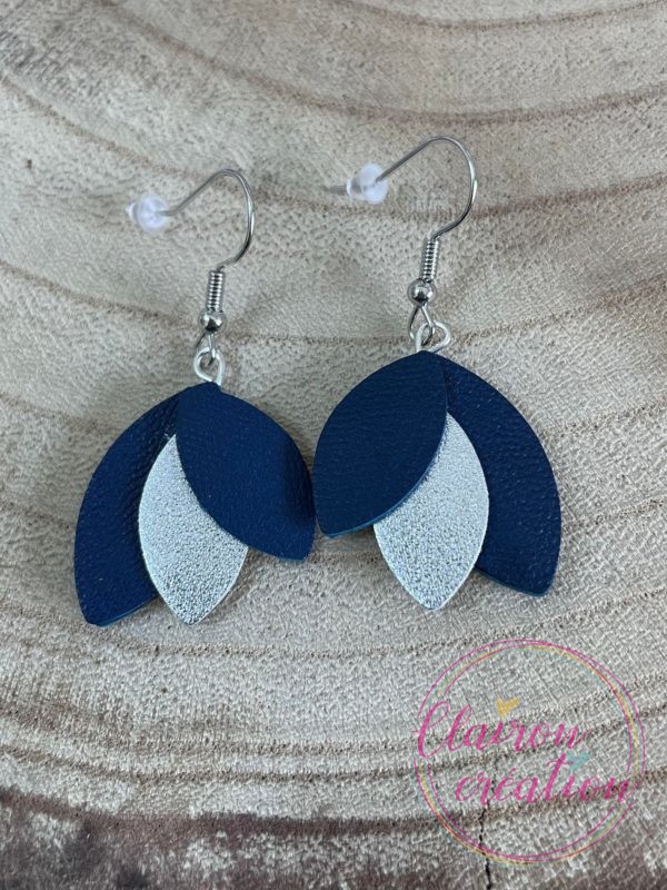 Boucles en pétales de CUIR (28)