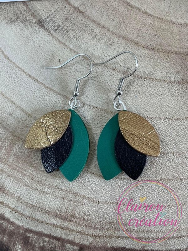 Boucles en pétales de CUIR (29)