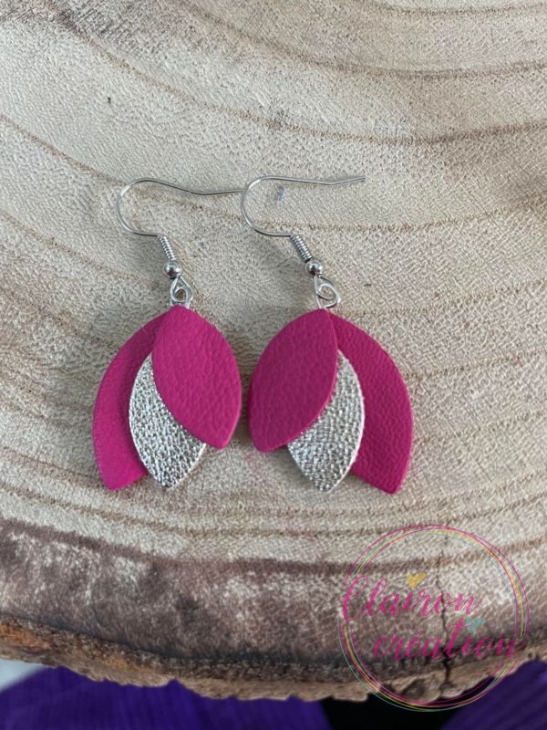 Boucles en pétales de CUIR (34)