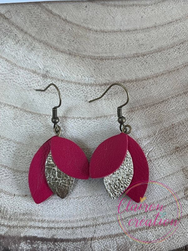 Boucles en pétales de CUIR (36)