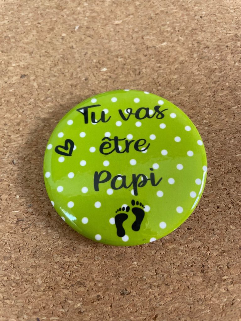 Bouchon En Bois Gravé "Tu Vas être Papy" - Annonce Originale Pour Futur Grand-père - Dimensions 2,9 X 3 Cm