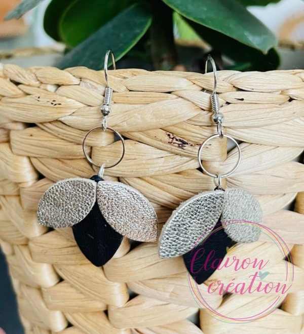 Boucles en pétales de CUIR (19)