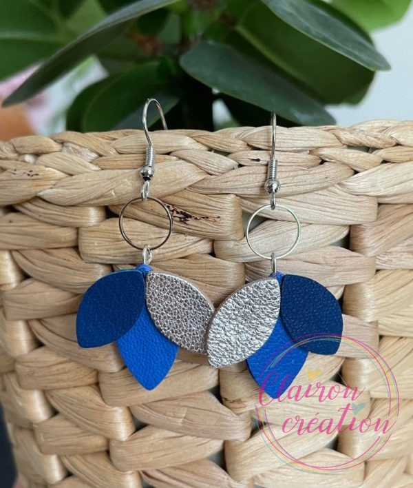 Boucles en pétales de CUIR (22)