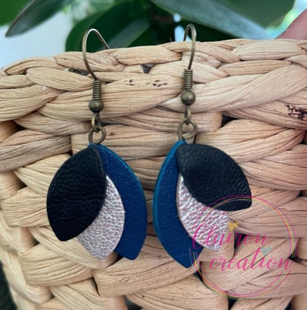 Boucles en pétales de CUIR (13)