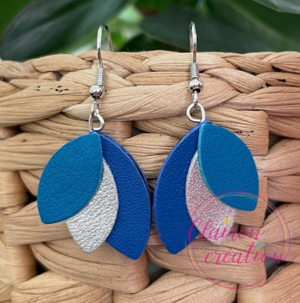 Boucles en pétales de CUIR (12)
