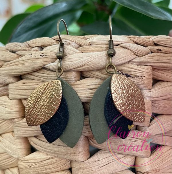 Boucles en pétales de CUIR (11)