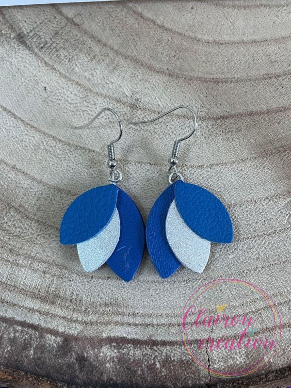 Boucles en pétales de CUIR (43)