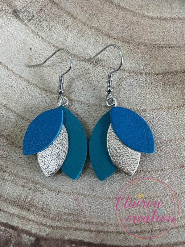 Boucles en pétales de CUIR (44)