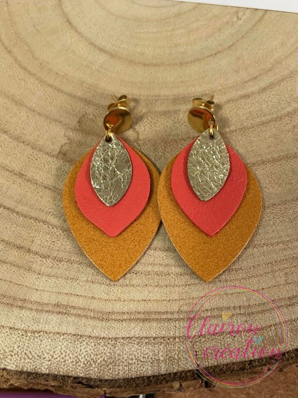 Boucles en feuilles de CUIR (45)
