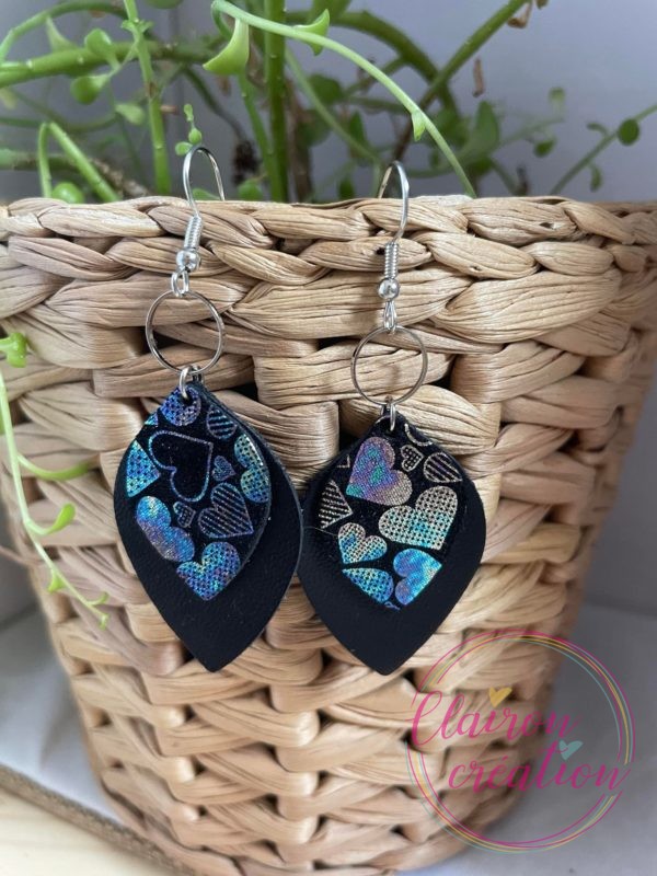 Boucles en feuilles de CUIR (70)