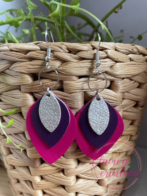 Boucles en feuilles de CUIR (48)