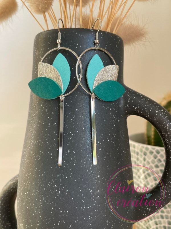 Boucles en CUIR Argentées (89)