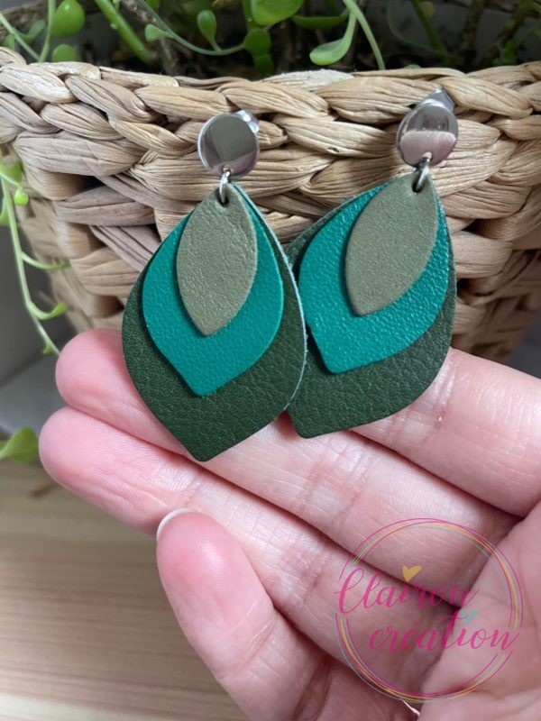 Boucles en feuilles de CUIR (60)