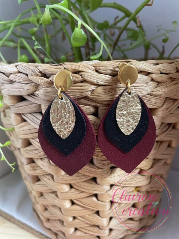 Boucles en feuilles de CUIR (63)