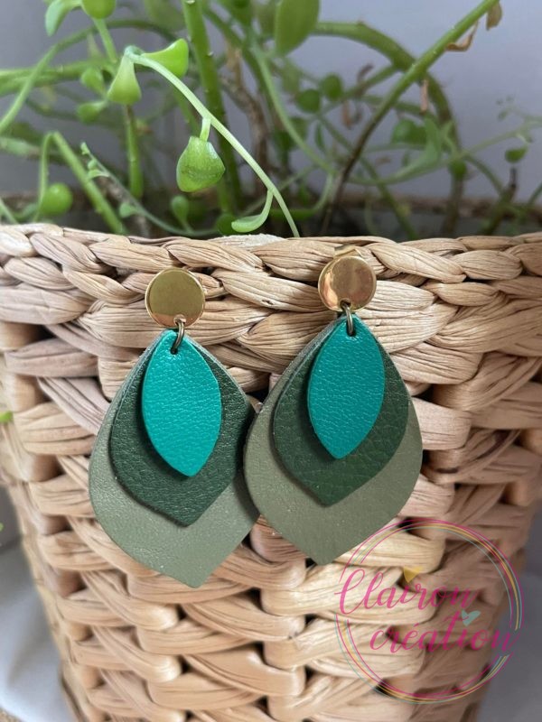 Boucles en feuilles de CUIR (65)