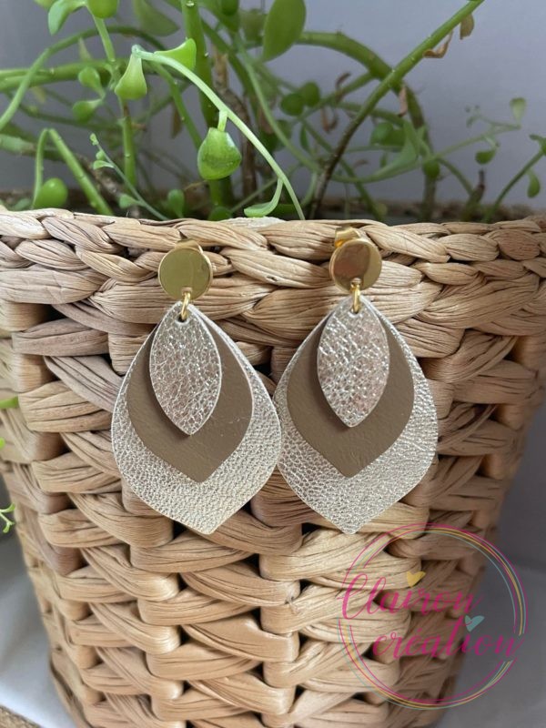 Boucles en feuilles de CUIR (66)