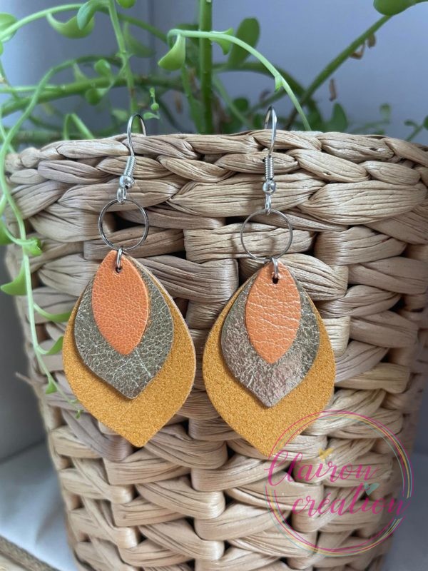 Boucles en feuilles de CUIR (68)