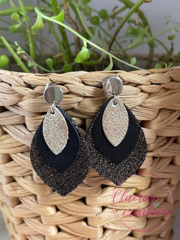 Boucles en feuilles de CUIR (69)