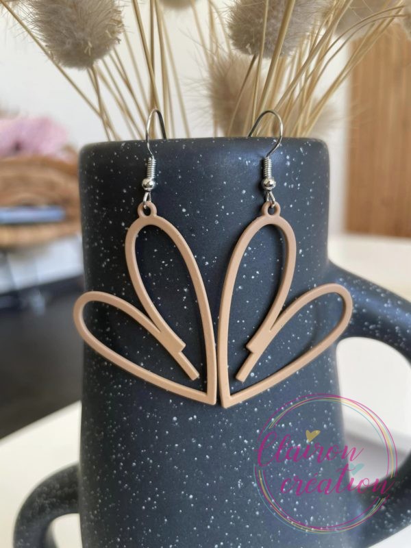 Boucles Coeurs beiges